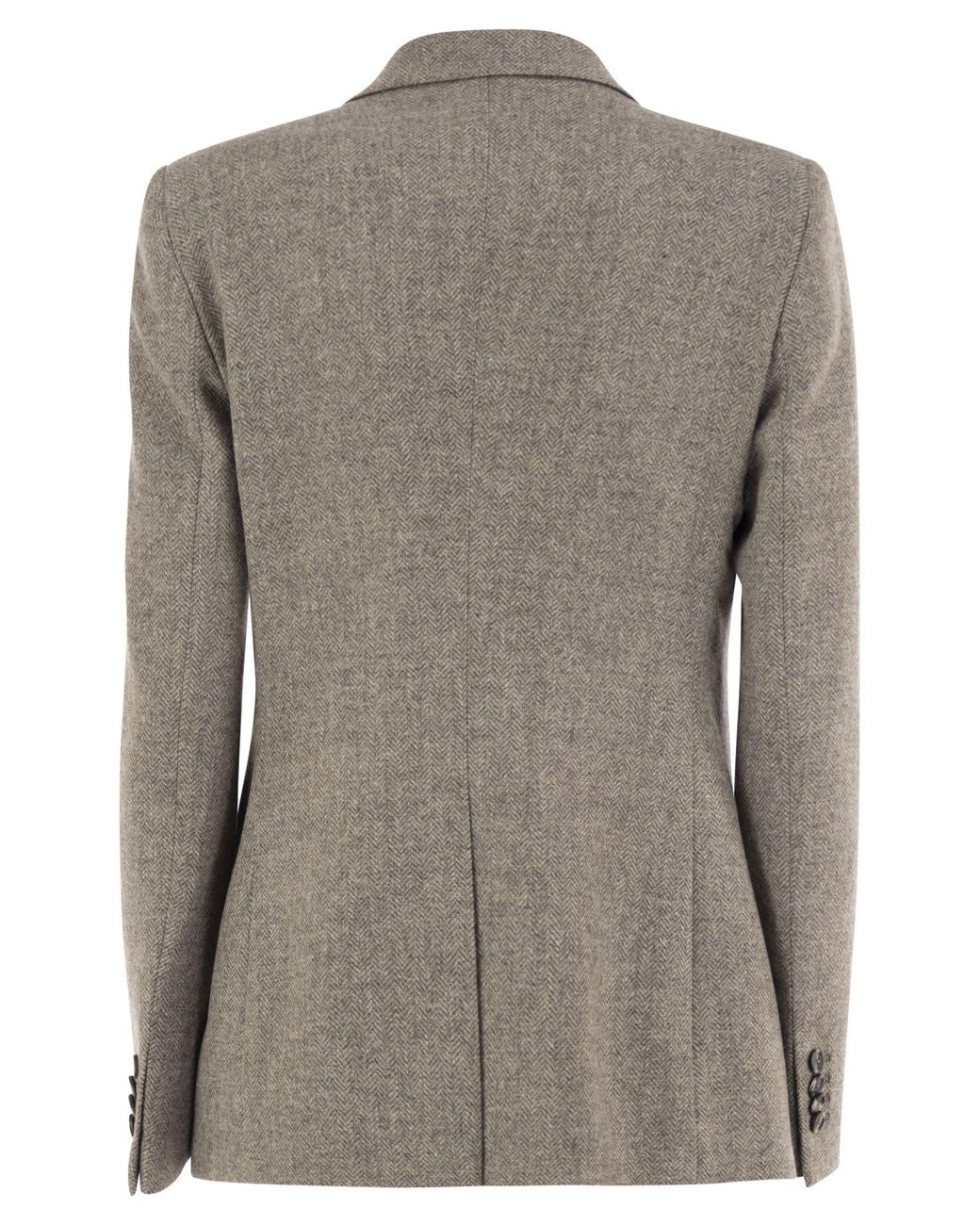 Tagliatore Brown Virgin Wool And Cashmere Double-Breasted Blazer