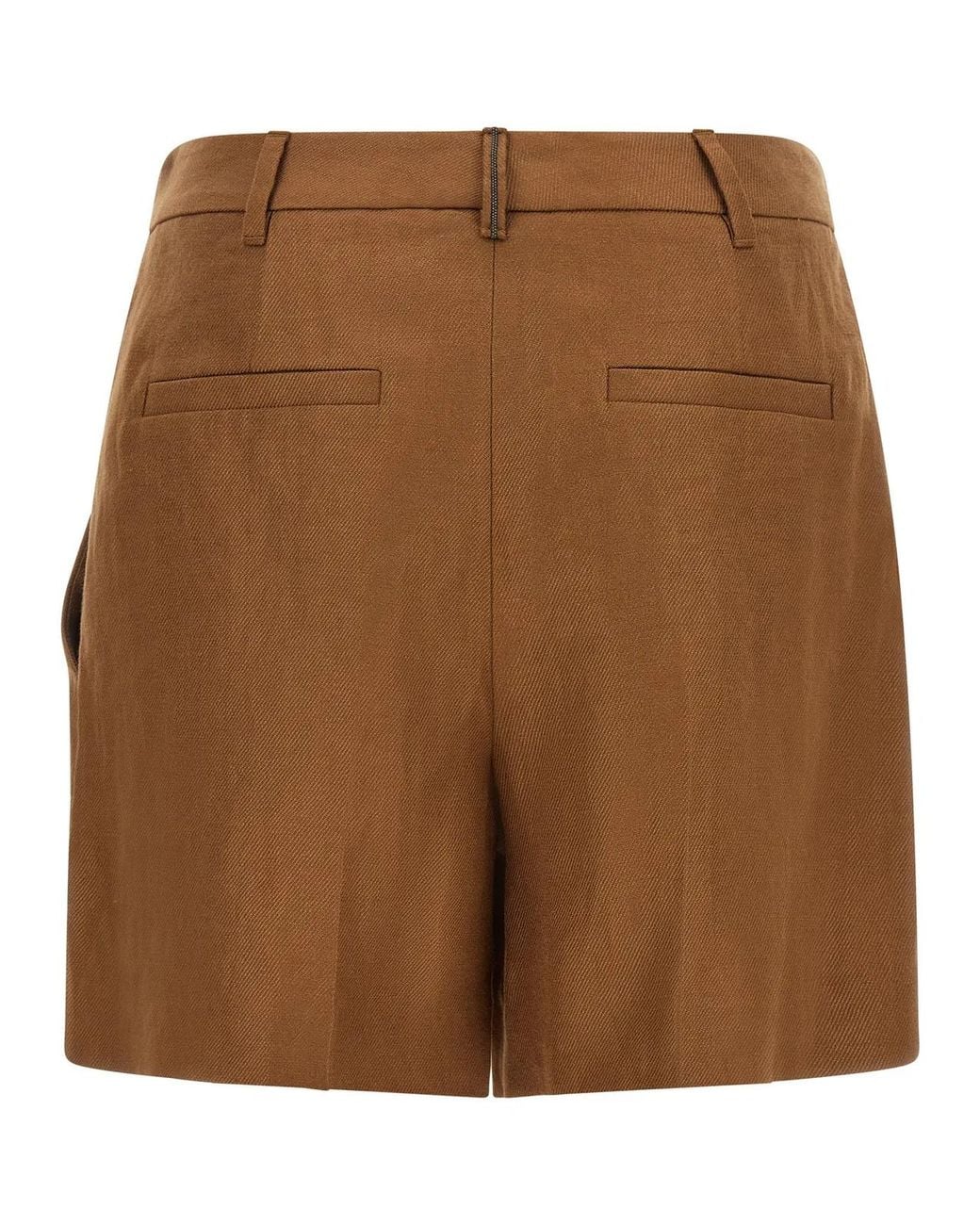 Brunello Cucinelli Brown 'Monile' Tailored Bermuda Shorts