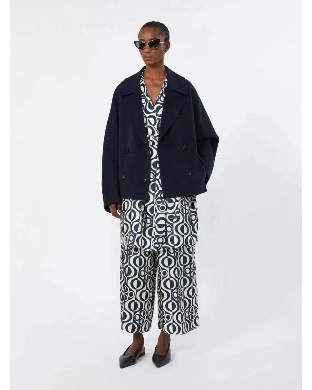 Max Mara Blue S Max Mara Smmadele Short Coat