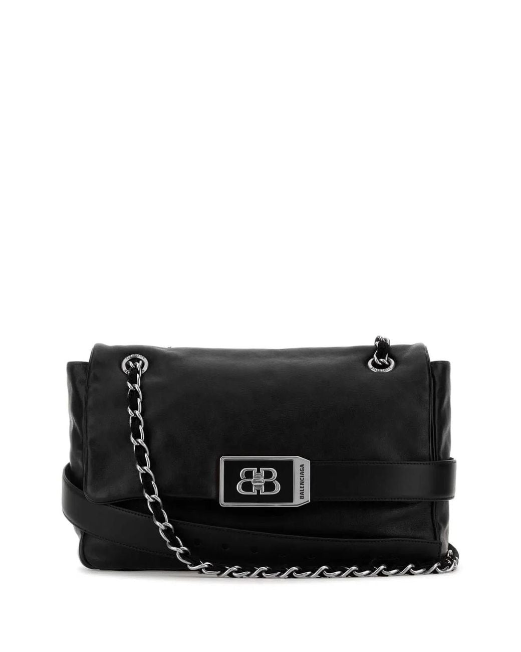 Balenciaga Black Leather Modu Shoulder Bag