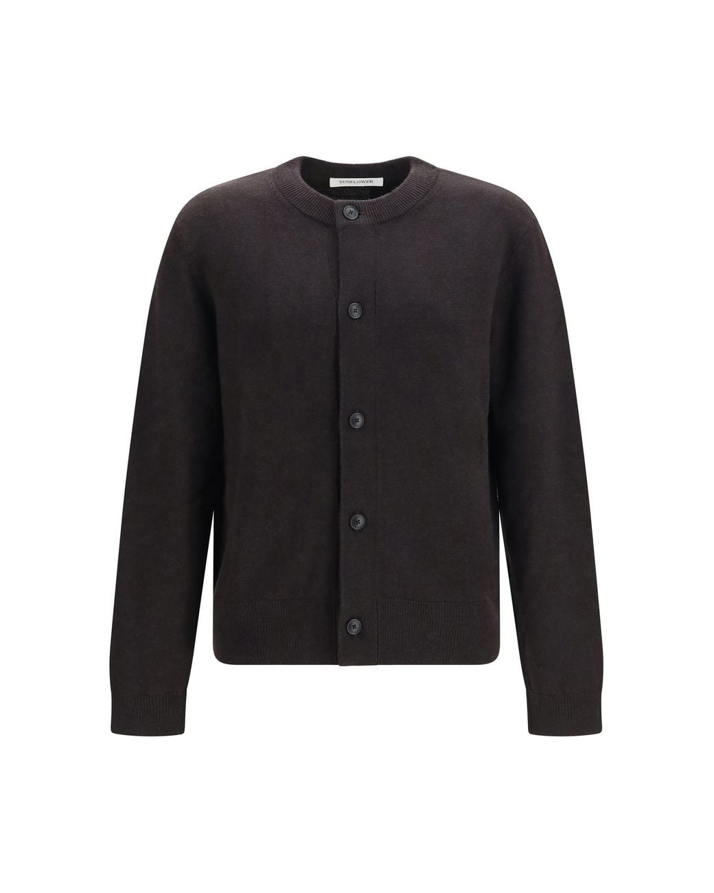 sunflower Black Button Cardigan for men