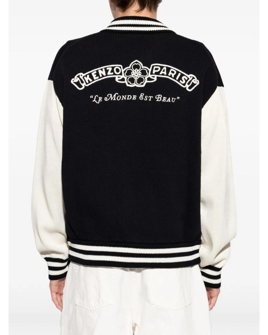 KENZO Black Paris Cotton Cardigan for men