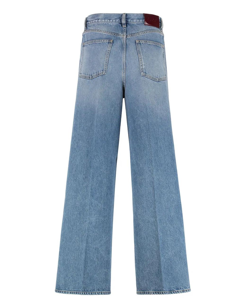 Gucci Blue Wide-Leg Jeans Cotton