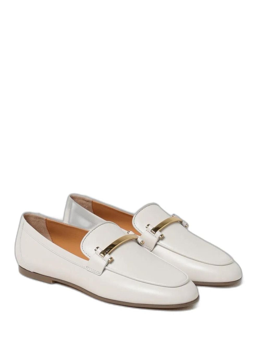 Tod's White Berretta Attacchi Loafers