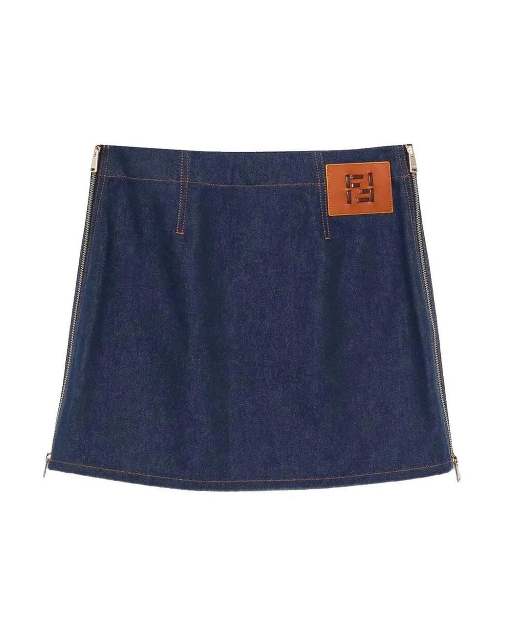 Fendi Blue Gonna Ff Reverse Den