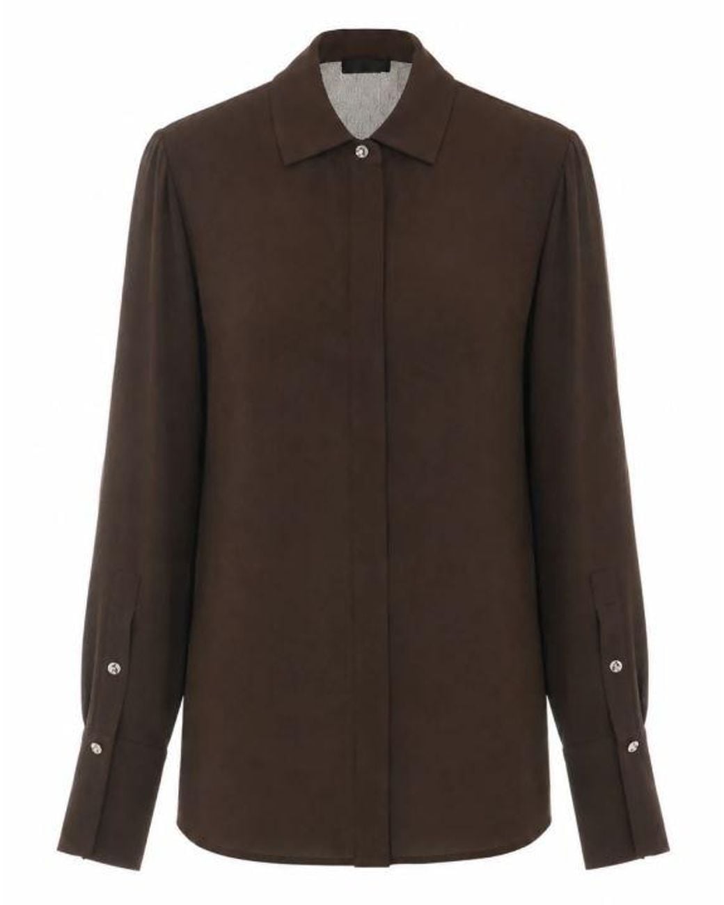 Liu Jo Brown Moka Polyester Elastane Shirt