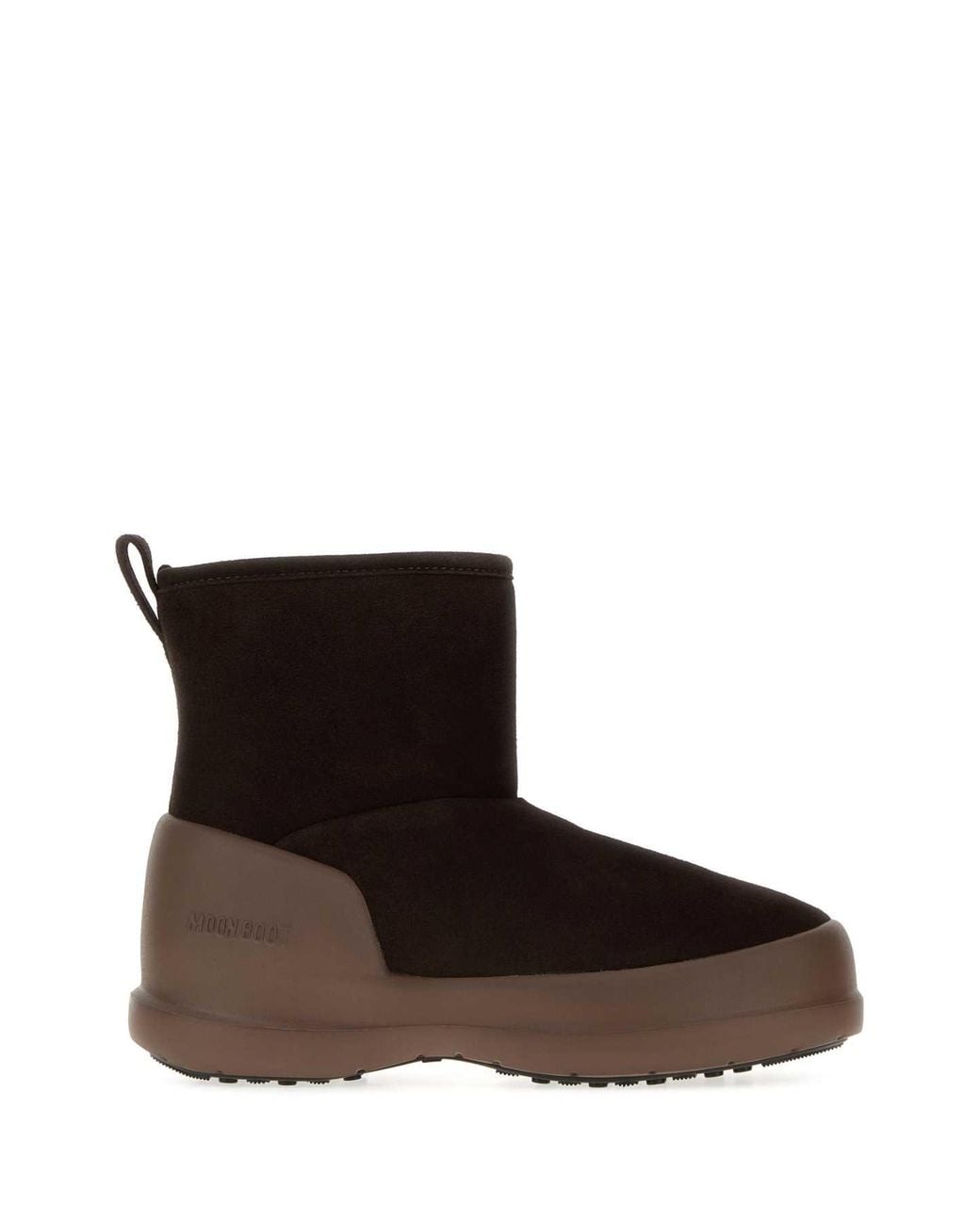 Moon Boot Brown Mezzaluna Mid Ankle Suede Mini Boots