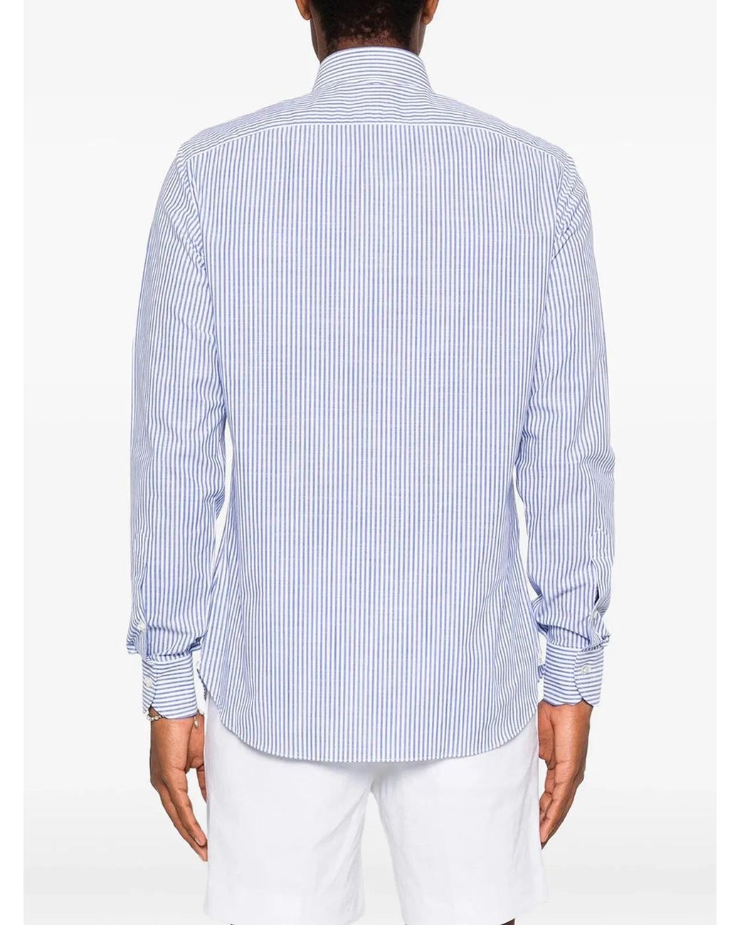 Borriello Blue Striped Shirt for men