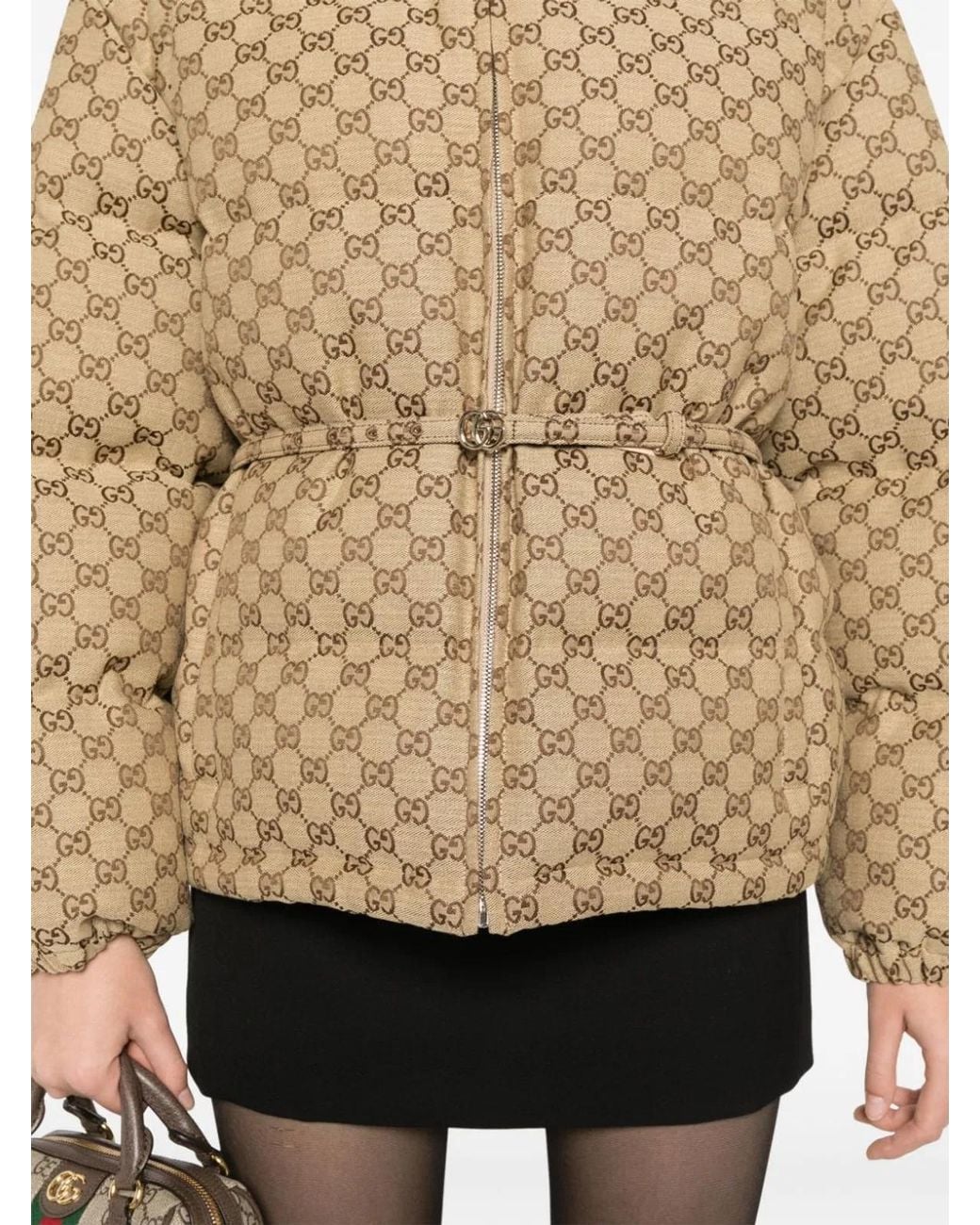 Gucci Natural Gg Cotton Polyester Coat