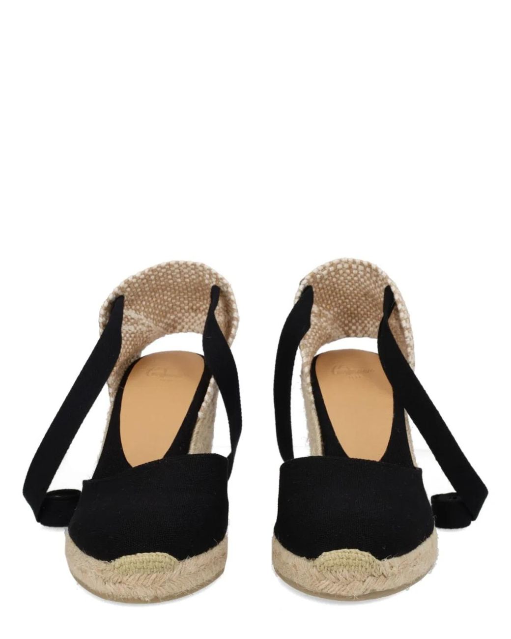 Castaner Black Castañer Cotton Leather Heel