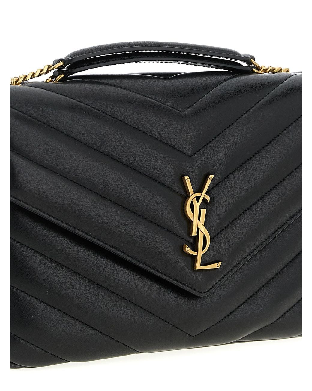 Saint Laurent Black Large "Loulou" Bag