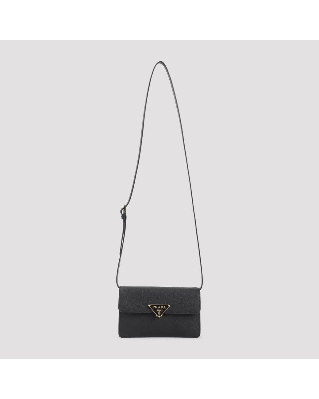 Prada White Mini Bag With Triangle Logo