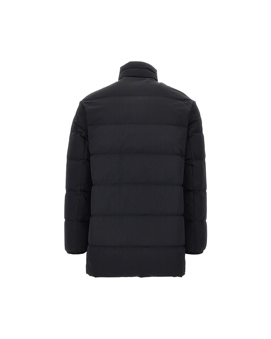 Emporio Armani Blue Quilted Nylon Downjacket With Eagle Logo for men