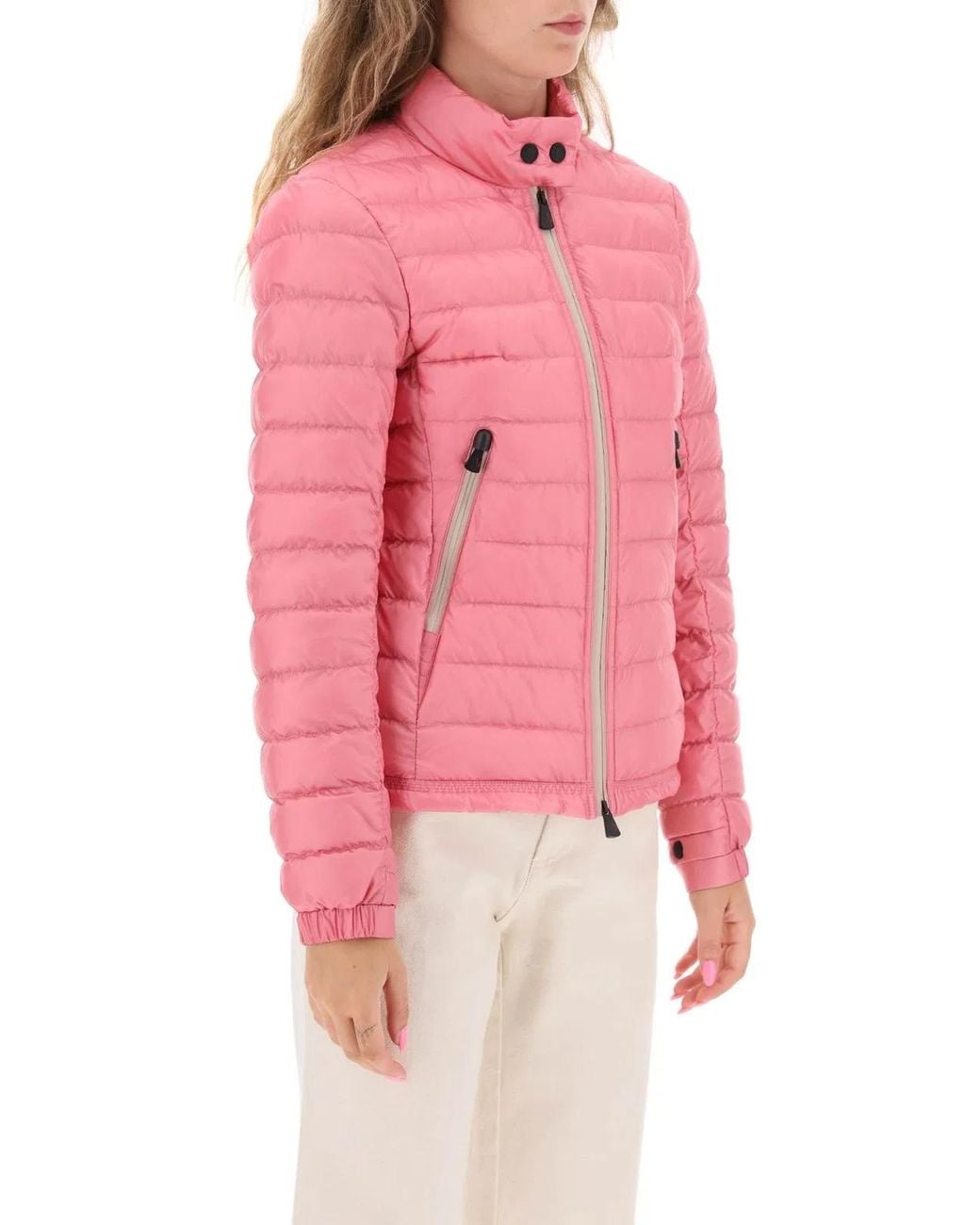 Moncler Pink Walibi Full Zip Down Jacket