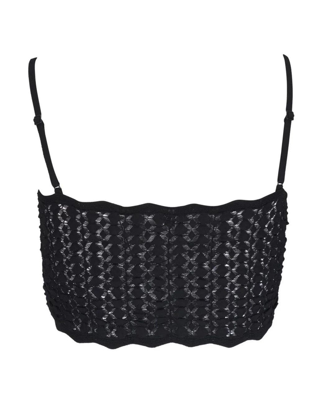 Saint Laurent Black Cropped Tank Top