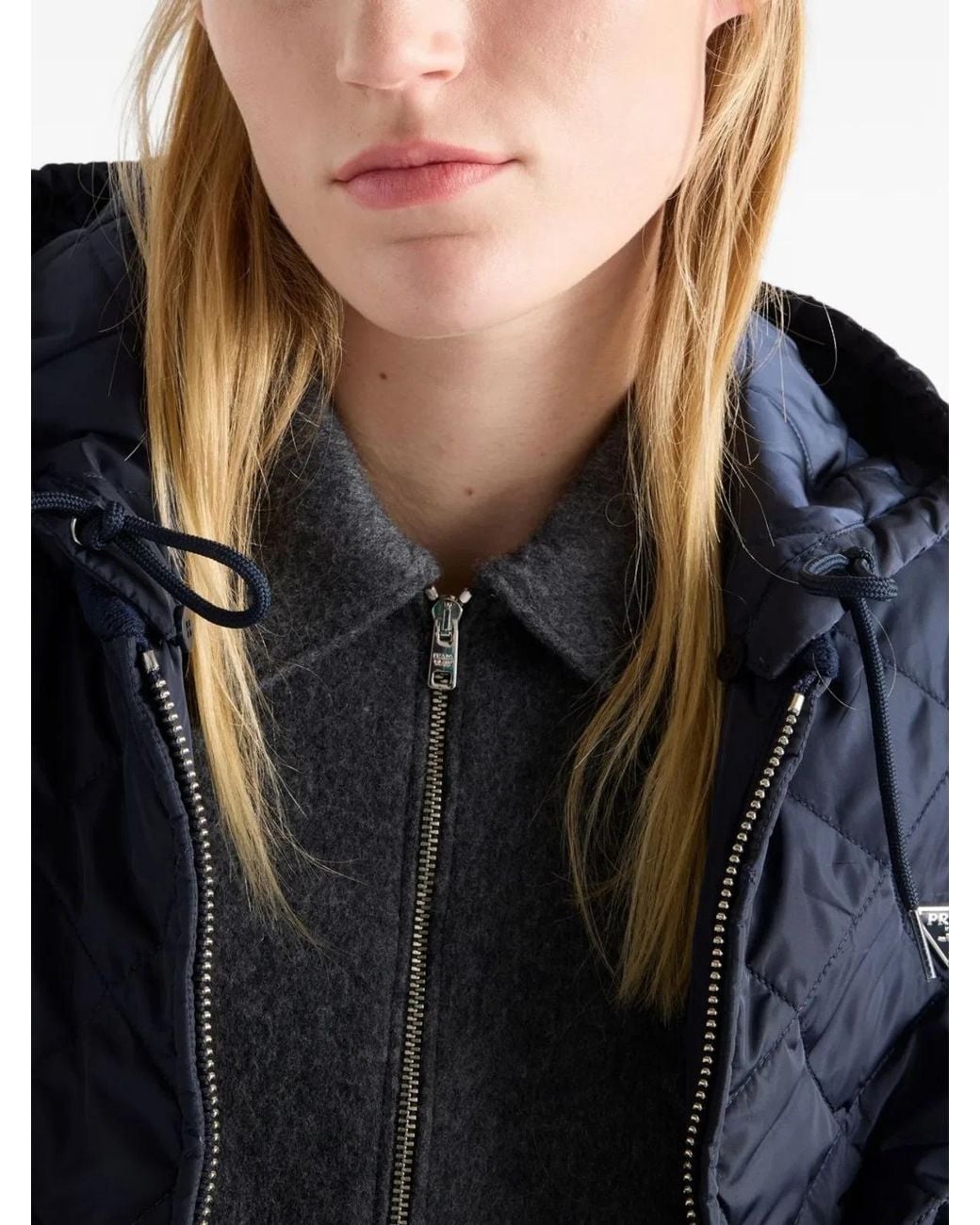 Prada Blue Recycled Polyamide Jacket