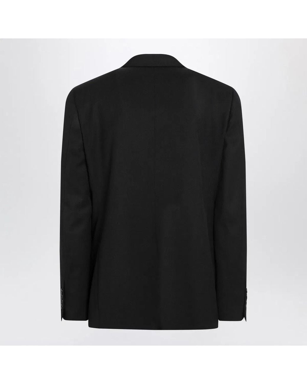 Balenciaga Black Single-Breasted Wool Jacket for men