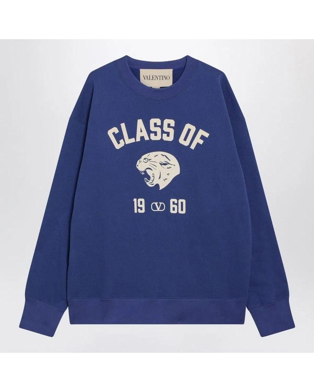 Valentino Blue Sweatshirt With Panther Print for men