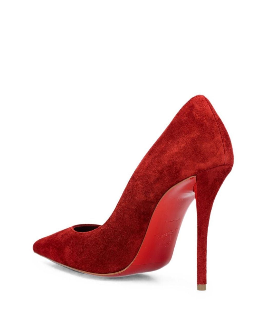 Christian Louboutin Red Miss Z Velvet Pumps