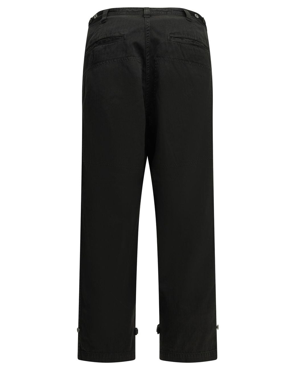A.PRESSE Black "Double Knee" Cargo Pants for men