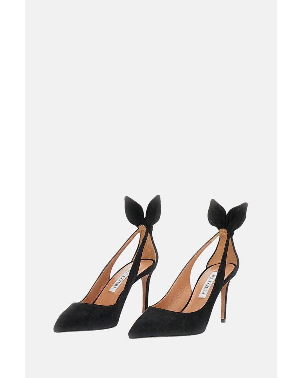 Aquazzura Black Suede Deneuve Pumps