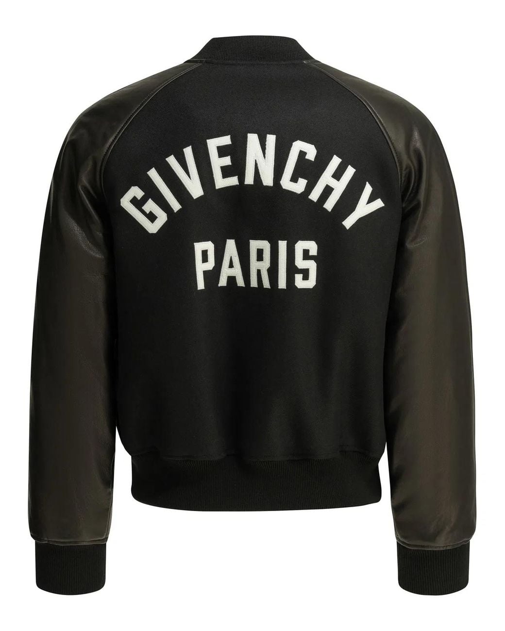 Givenchy Black Wool Bomber Jacket With Reverse Logo for men
