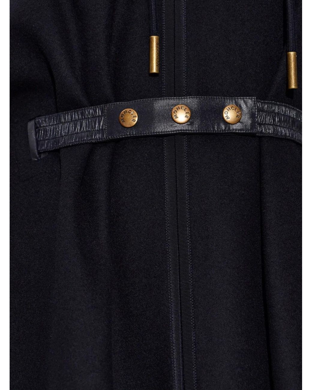 Moncler Blue Wool Cape
