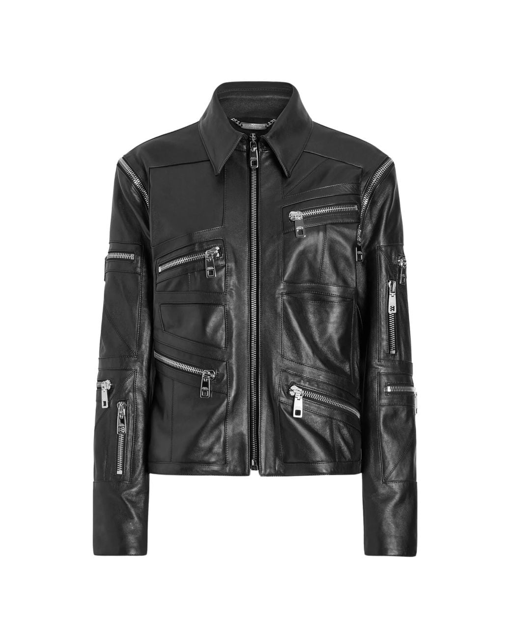 Dolce & Gabbana Black Dolce & Gabbana Nappa Leather Jacket