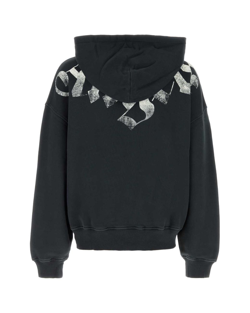 Palm Angels Black Charcoal Cotton Oversize Sweatshirt for men