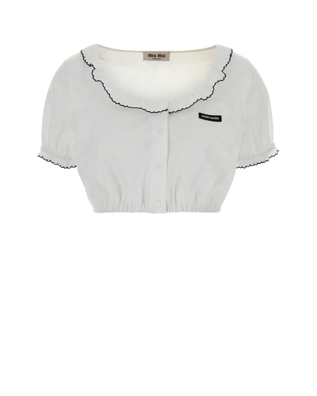 Miu Miu White Poplin Top