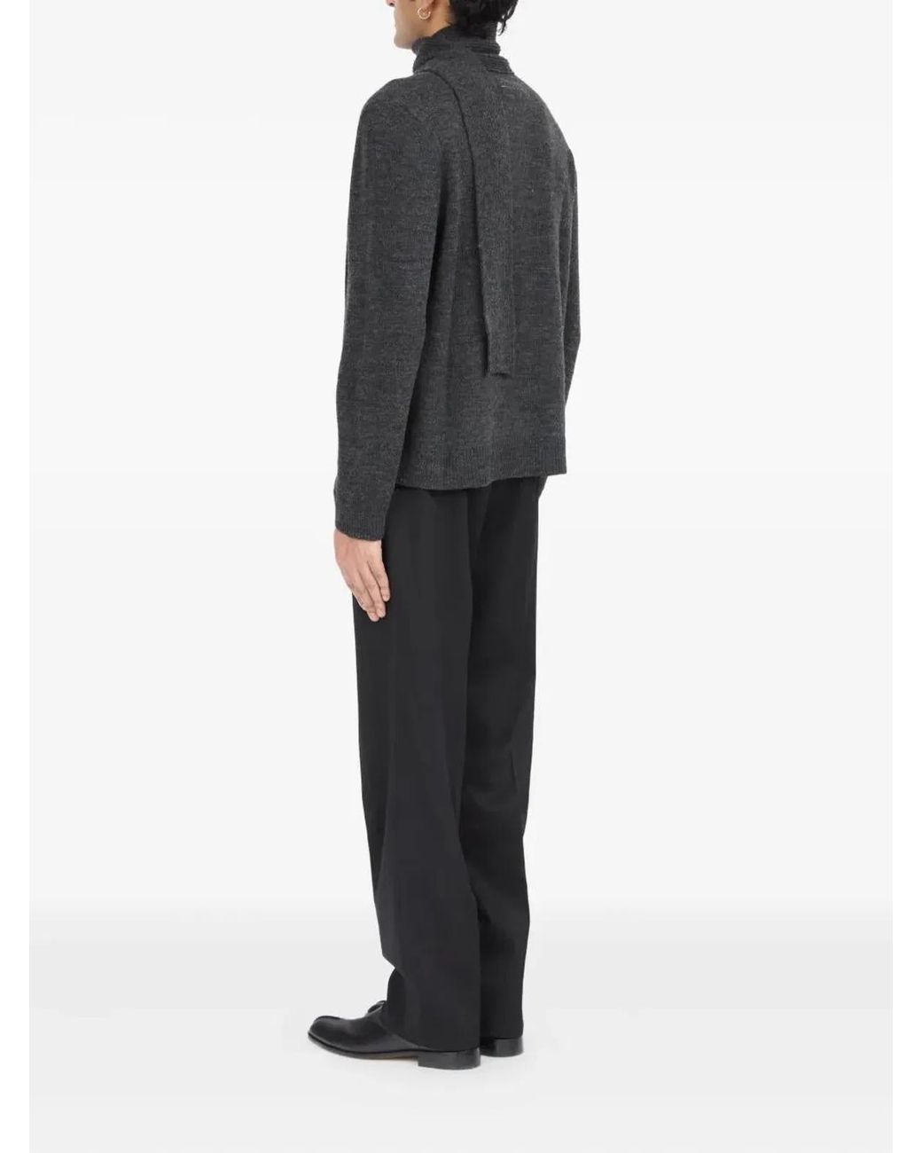 MM6 by Maison Margiela Black Wool-Blend Cardigan for men