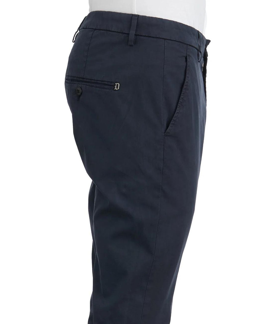 Dondup Blue Cotton Trousers Mod. Gaubert for men