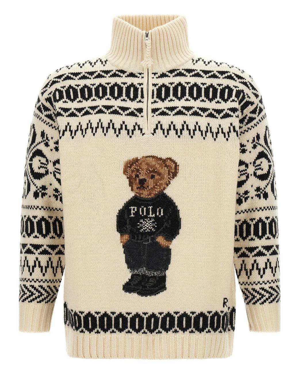 Polo Ralph Lauren Natural 'Ski Polo Bear' Sweater