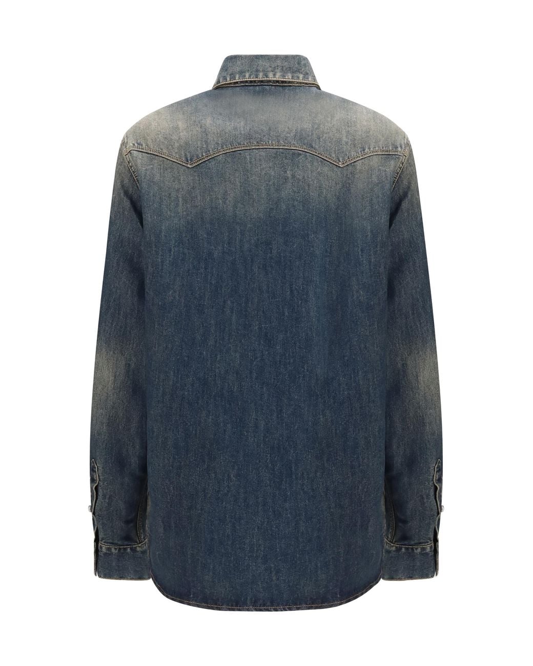 Fendi Blue Western Bananatex Denim Shirt