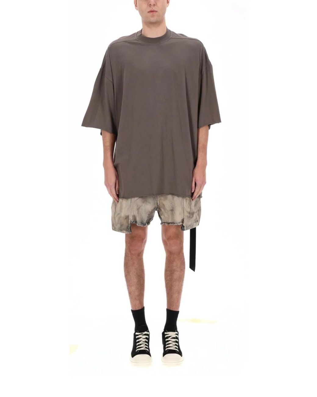 Rick Owens Brown Drkshdw Tommy T Oversized Cotton Jersey T-Shirt for men