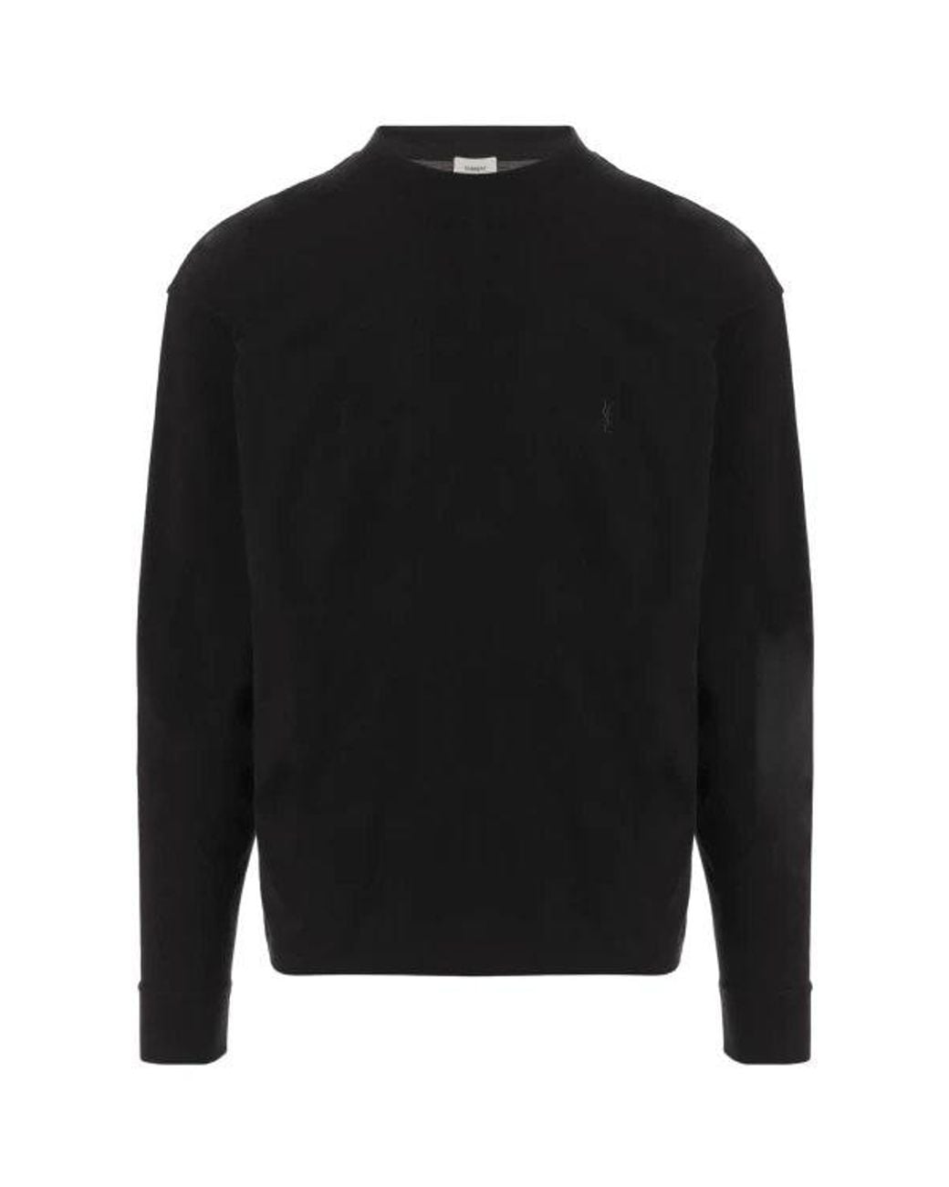 Saint Laurent Black Long-Sleeve T-Shirt for men