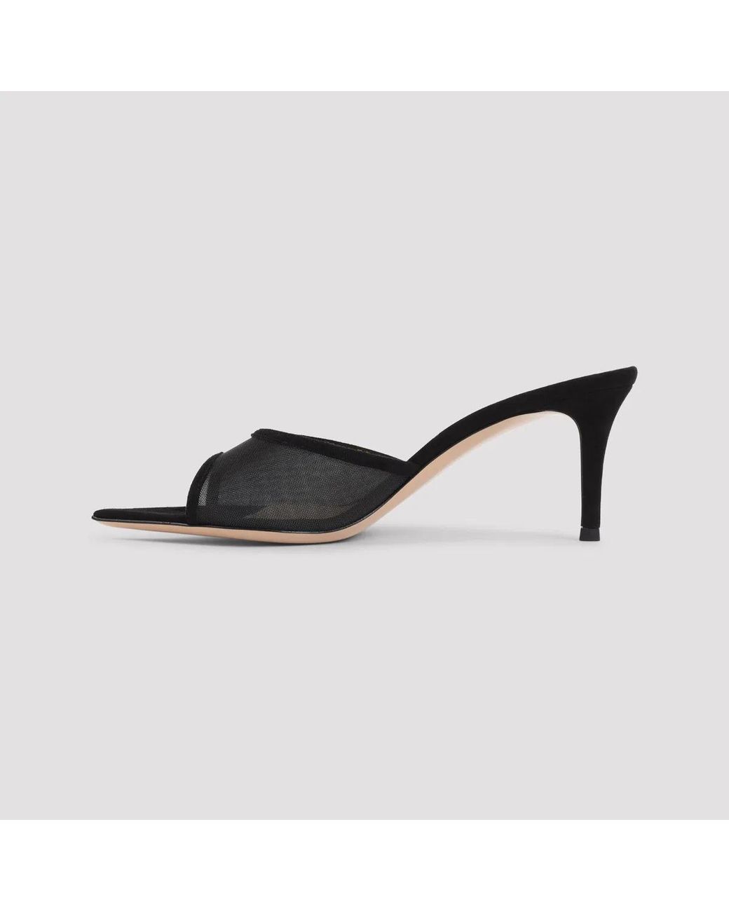 Gianvito Rossi Black Elle 70 Mules