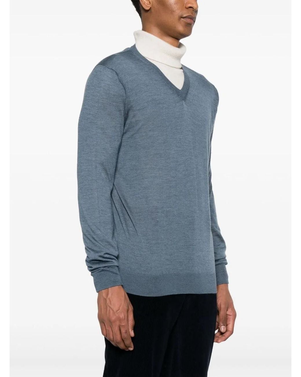 Colombo Blue Ma00058256Ja V Neck Sweater for men