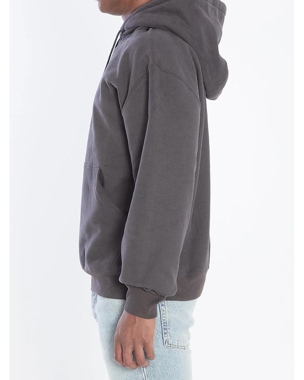 Saint Laurent Gray Cotton Hoodie for men