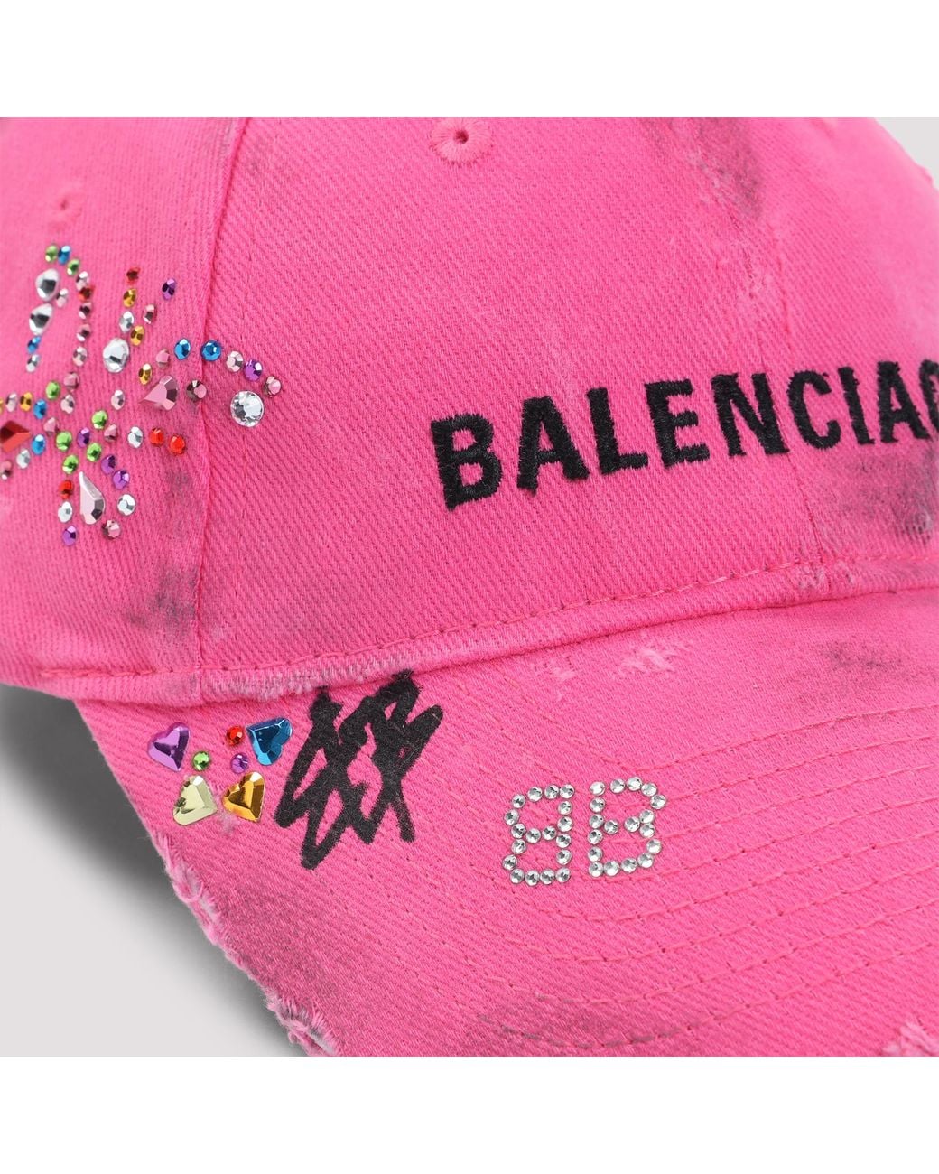 Balenciaga Pink Cotton Upcycled Cap