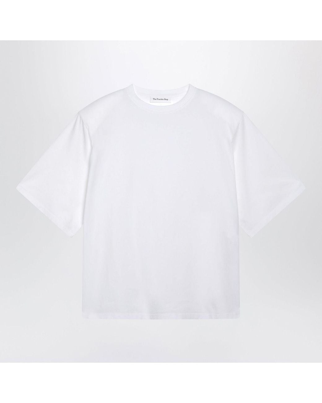 Frankie Shop White Oversized Tshirt With Structured Shoulders