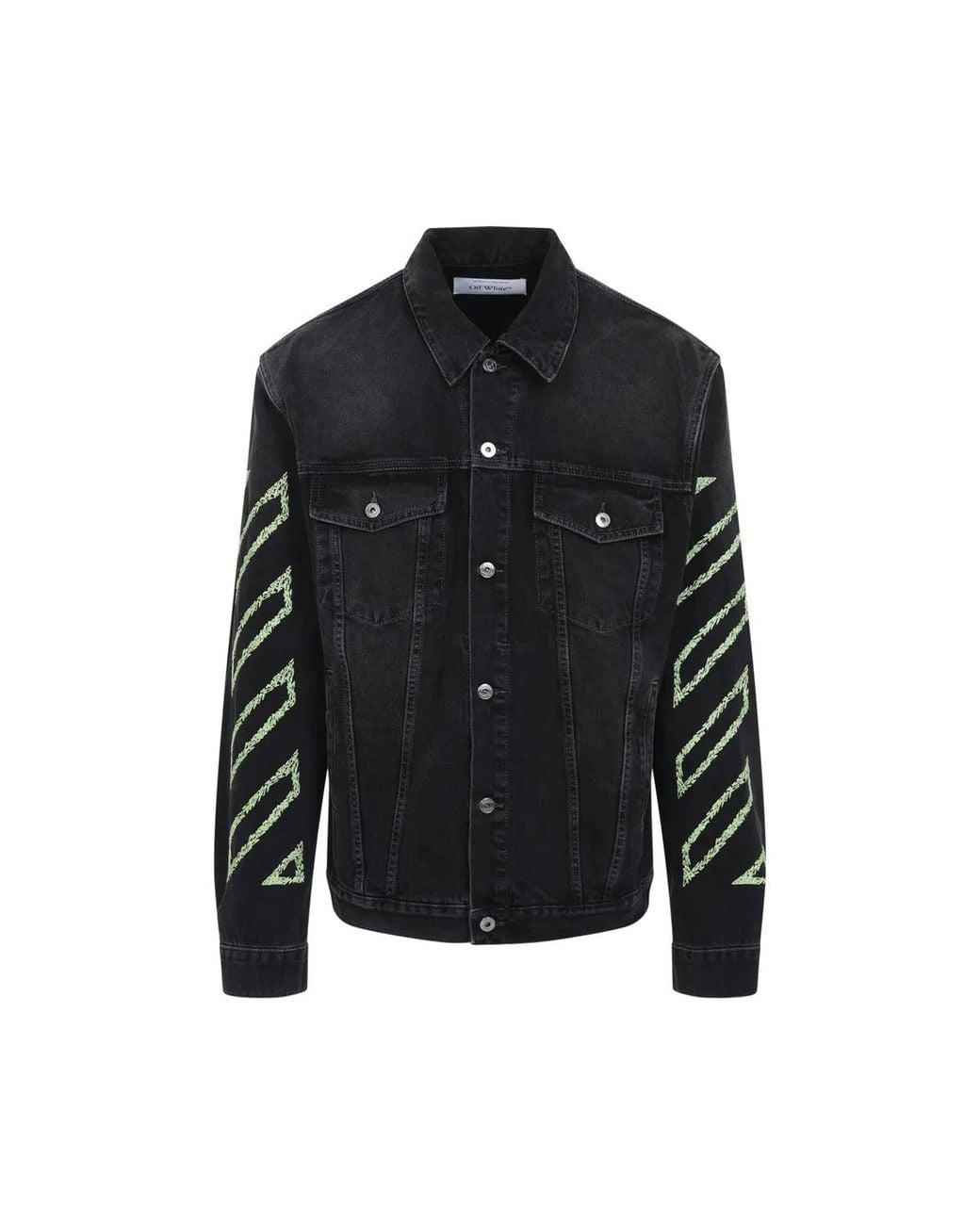 Off-White c/o Virgil Abloh Black Diag Arr Outl Den Skate Jacket for men