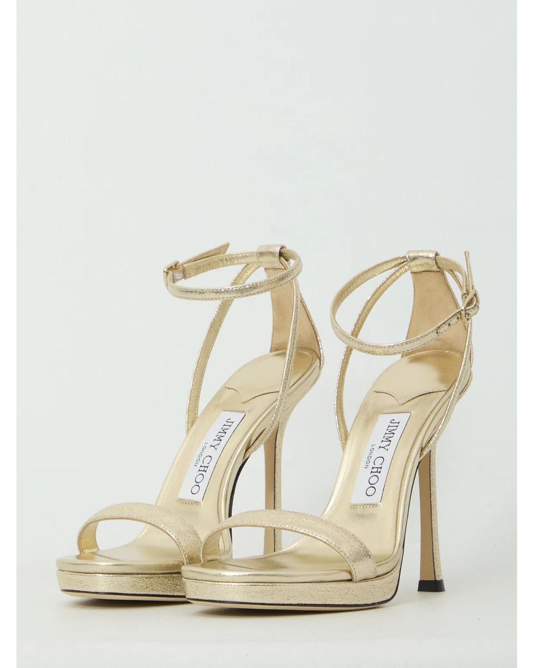 Jimmy Choo Metallic Moza 120 Platform Sandals