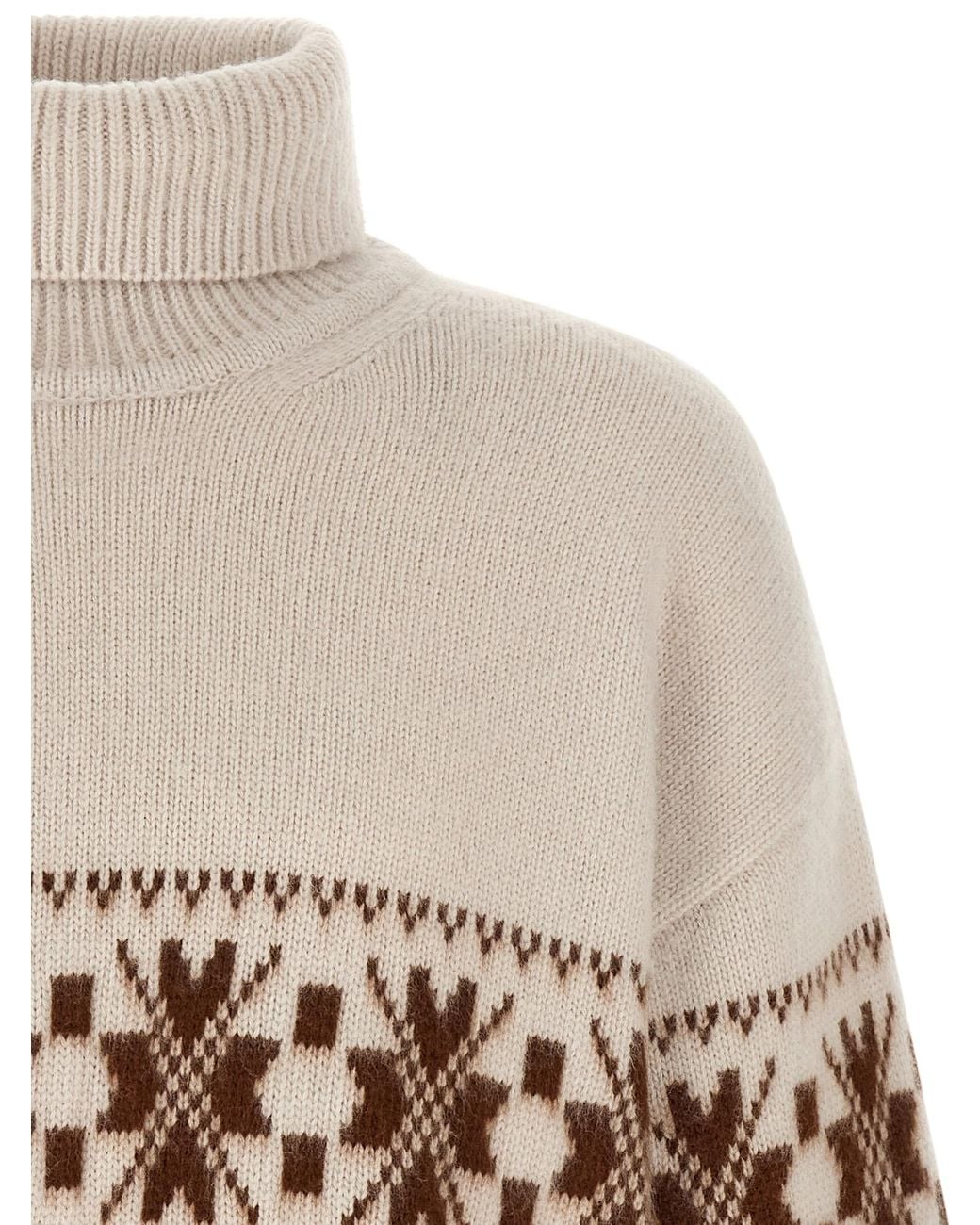 Kiton White High Neck Sweater