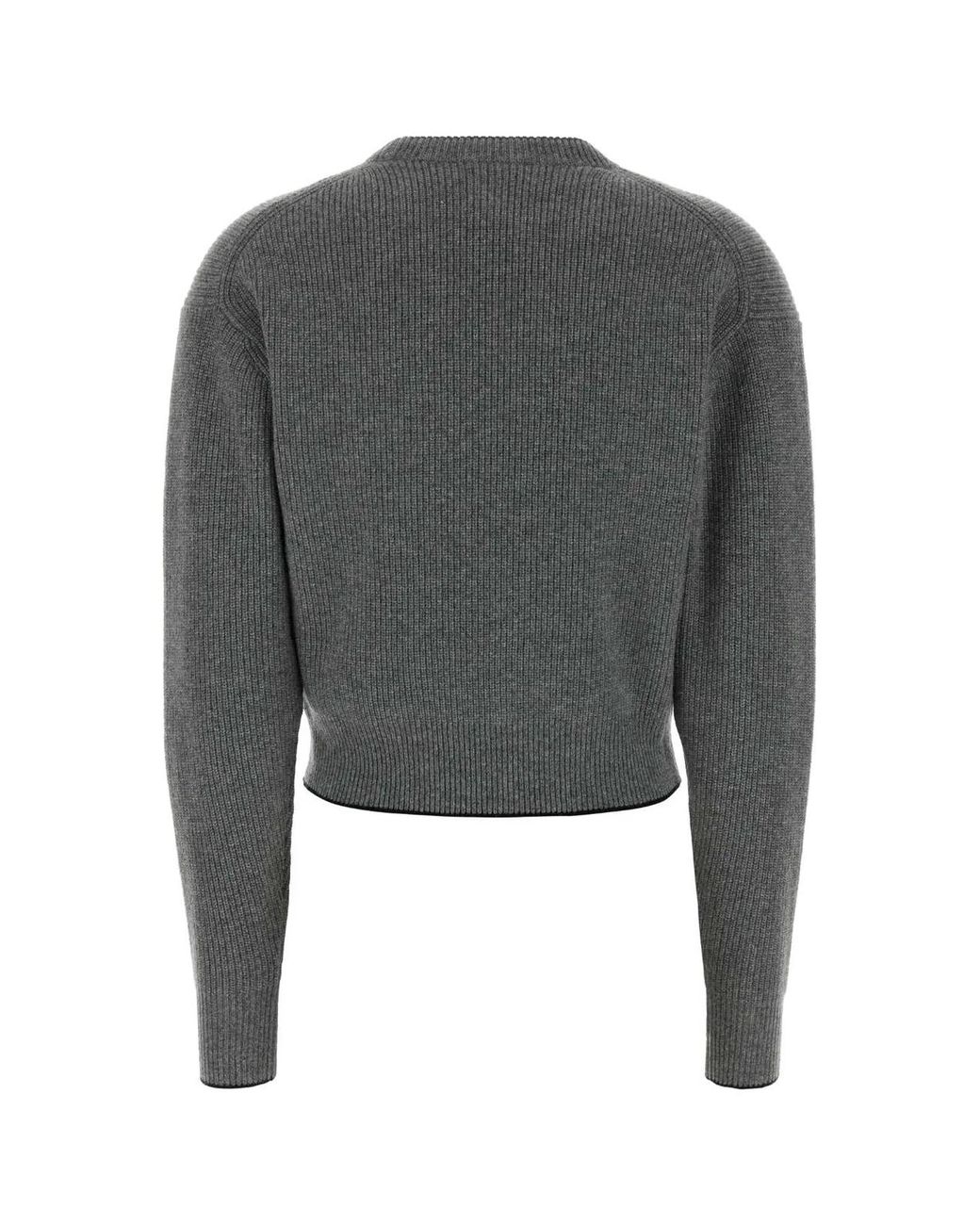 Chloé Black Cropped Knit Sweater With Heart Logo