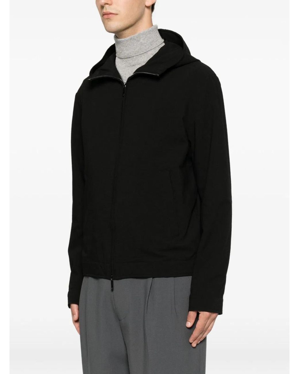 Emporio Armani Black Nylon Blouson Jacket for men