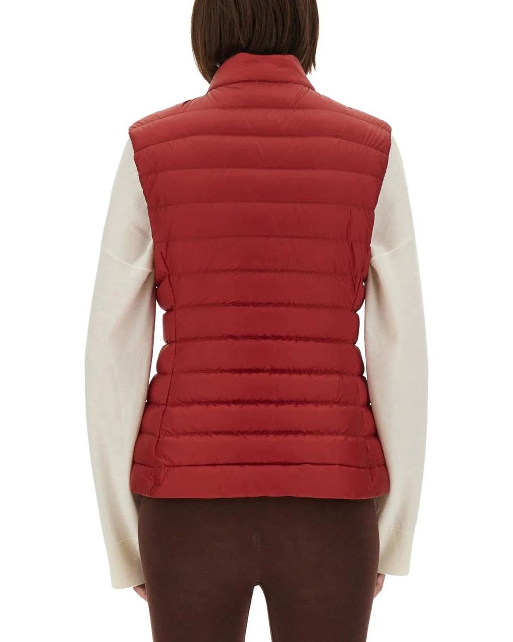 Moncler Red Igens Quilted Padded Shell Down Vest