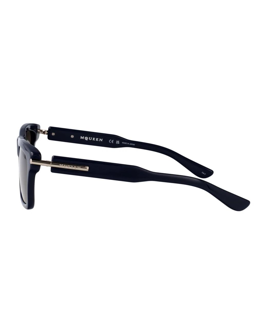 McQueen Black Recycled Acetate Sunglasses for men