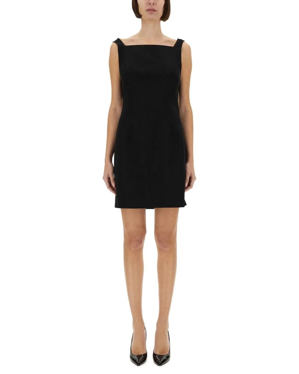 Givenchy Black Crepe And Satin Dress
