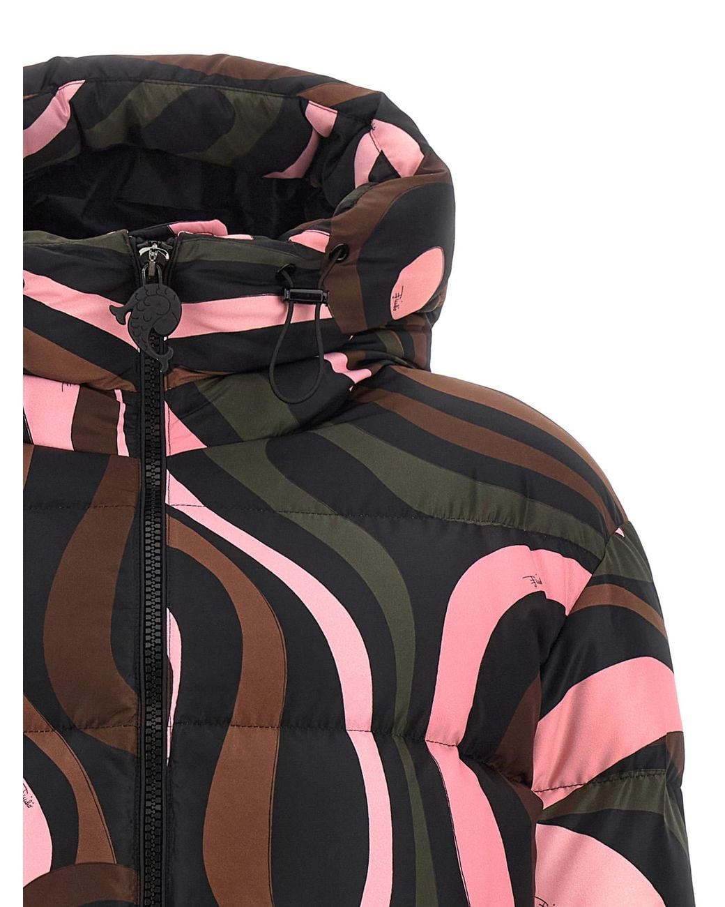 Emilio Pucci Black 'Marmo' Down Jacket